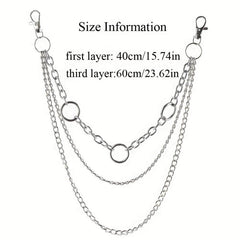 Metal Pants Chain Punk Retro Waist Chain For Men