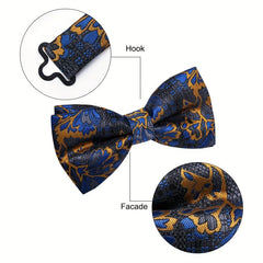 Men's Paisley Silk Bow Tie for Wedding Event