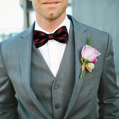 Men's Paisley Silk Bow Tie for Wedding Event
