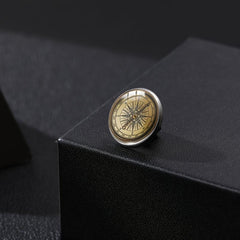 Compass Time Gem Buckle Shirt Suit Accessories