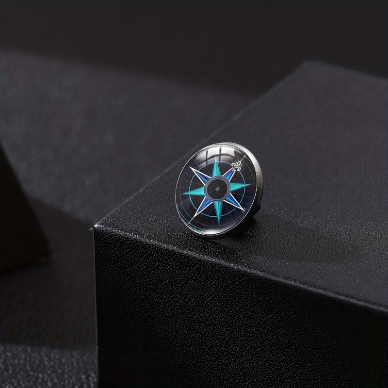 Compass Time Gem Buckle Shirt Suit Accessories