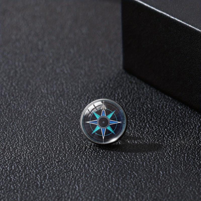 Compass Time Gem Buckle Shirt Suit Accessories