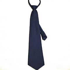 Men's Pre Tie Solid Zipper Necktie for Wedding Party