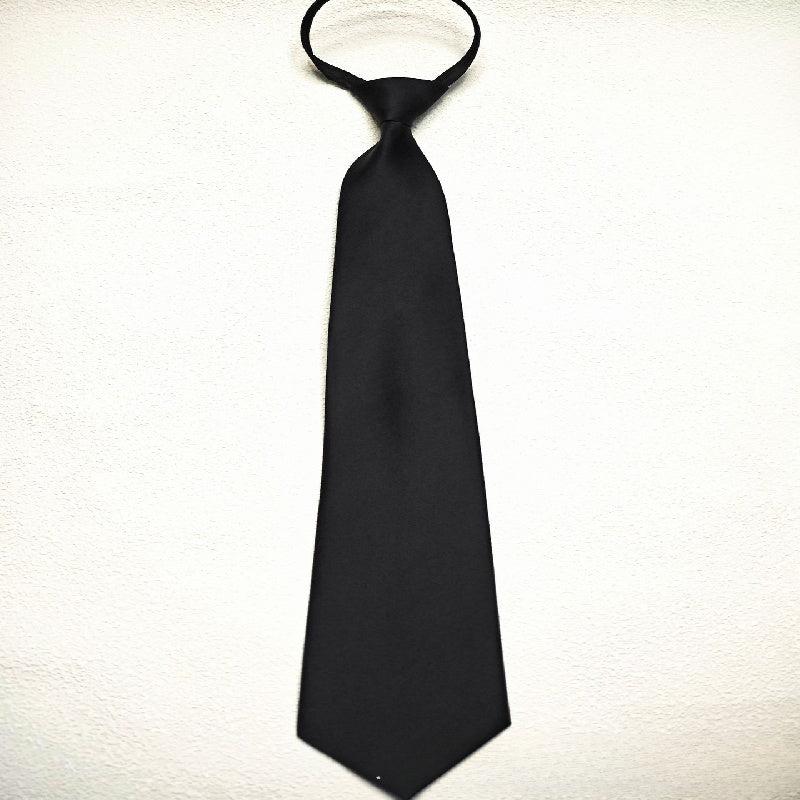 Men's Pre Tie Solid Zipper Necktie for Wedding Party