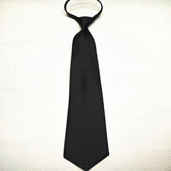 Men's Pre Tie Solid Zipper Necktie for Wedding Party