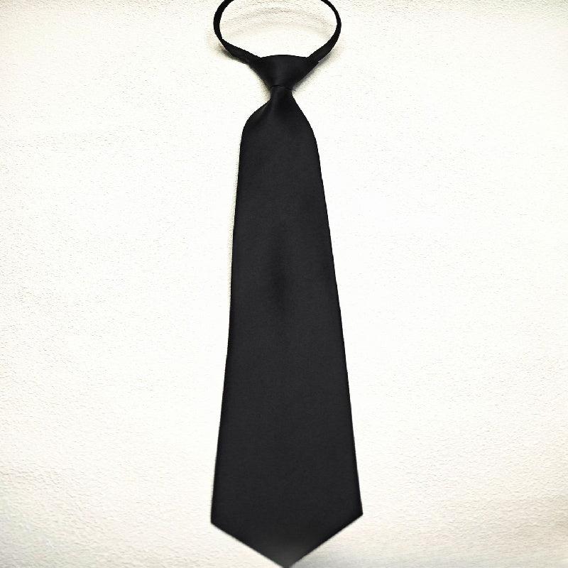 Men's Pre Tie Solid Zipper Necktie for Wedding Party