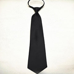 Men's Pre Tie Solid Zipper Necktie for Wedding Party