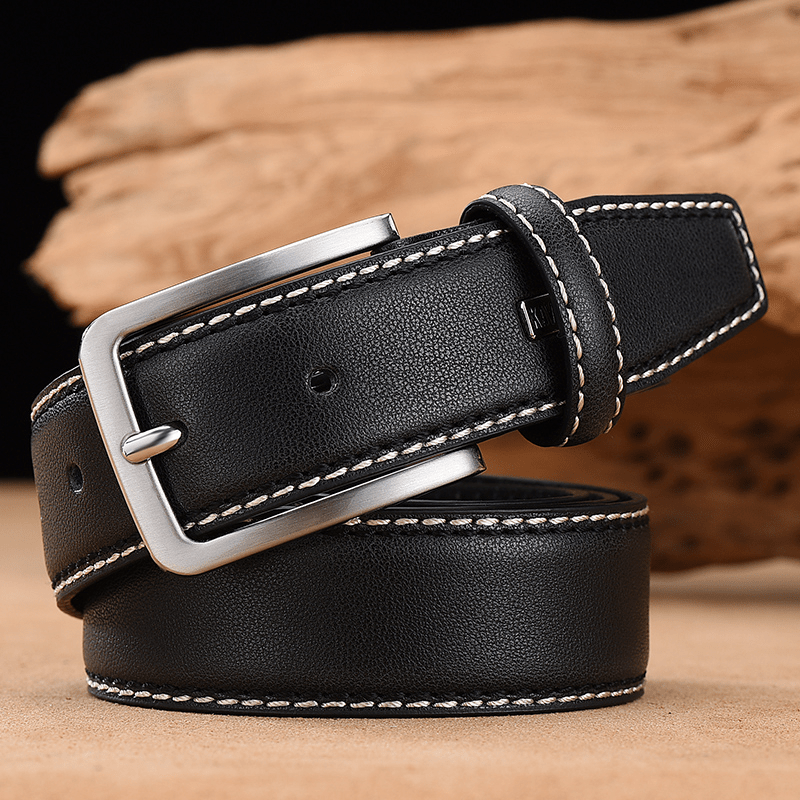 Men Leather Retro Waist Belt For Jeans Adjustable Waistband