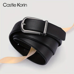 Men's Leather Insert Buckle Casual Business First Layer Cowhide Belt
