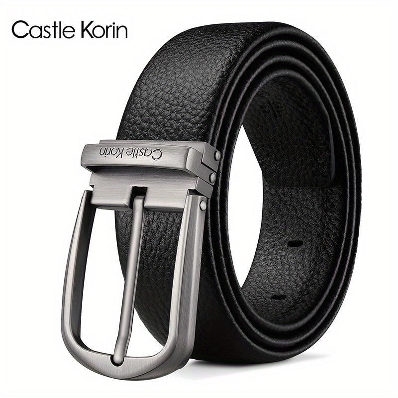 Men's Leather Insert Buckle Casual Business First Layer Cowhide Belt