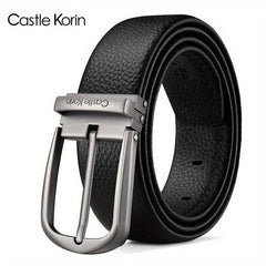 Men's Leather Insert Buckle Casual Business First Layer Cowhide Belt
