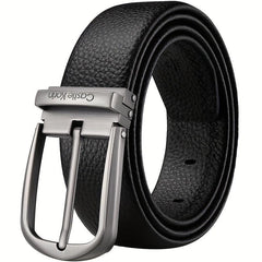 Men's Leather Insert Buckle Casual Business First Layer Cowhide Belt