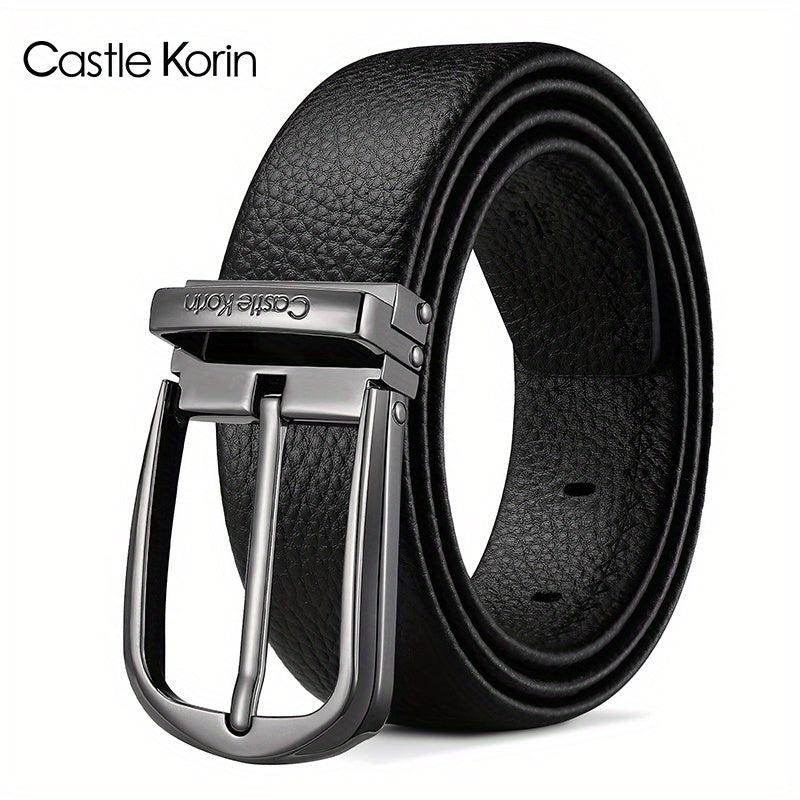 Men's Leather Insert Buckle Casual Business First Layer Cowhide Belt