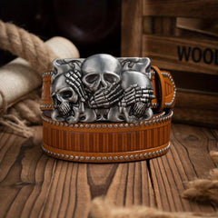 Men's Casual PU Leather Belt - Western Style