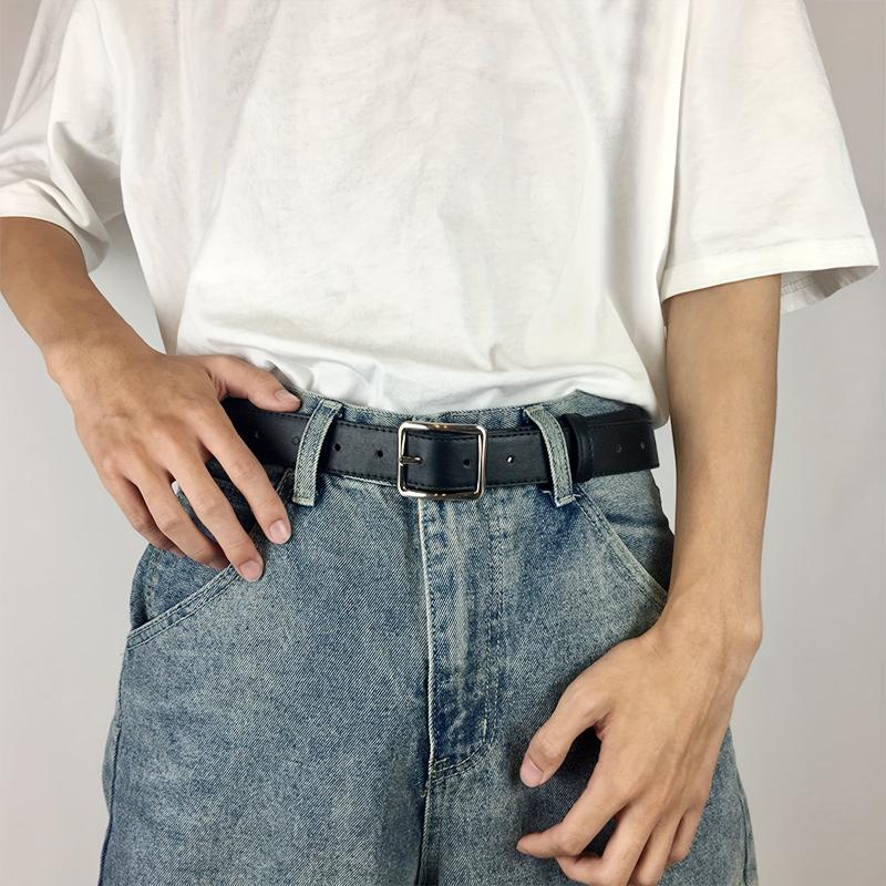 PU Leather Pin Buckle Belt Men's Pants Belt For Jeans