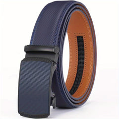 Men's Leather Belt with Auto Buckle for Wedding