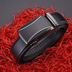 Men's Leather Belt Automatic Buckle Business Suit Waist Strap High Belt