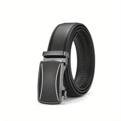 Men's Leather Belt Automatic Buckle Business Suit Waist Strap High Belt