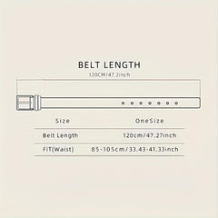 Hardware Embossed Leather Belt Retro Casual Belt For Men