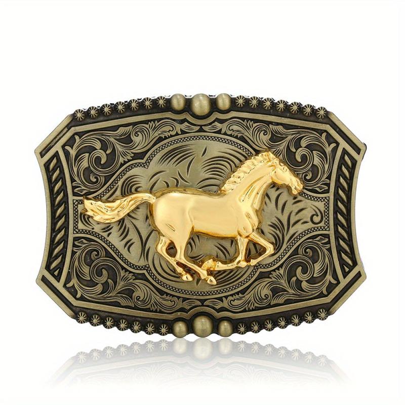 Cowboy Belt Buckle Running Horse Men's Novelty Buckle
