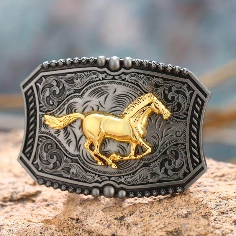 Cowboy Belt Buckle Running Horse Men's Novelty Buckle