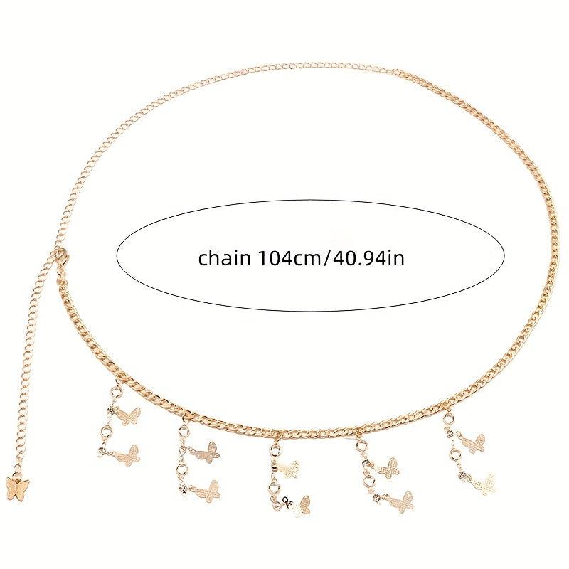 Butterfly Tassel Charm Chain Belt Waist Chain Jewelry
