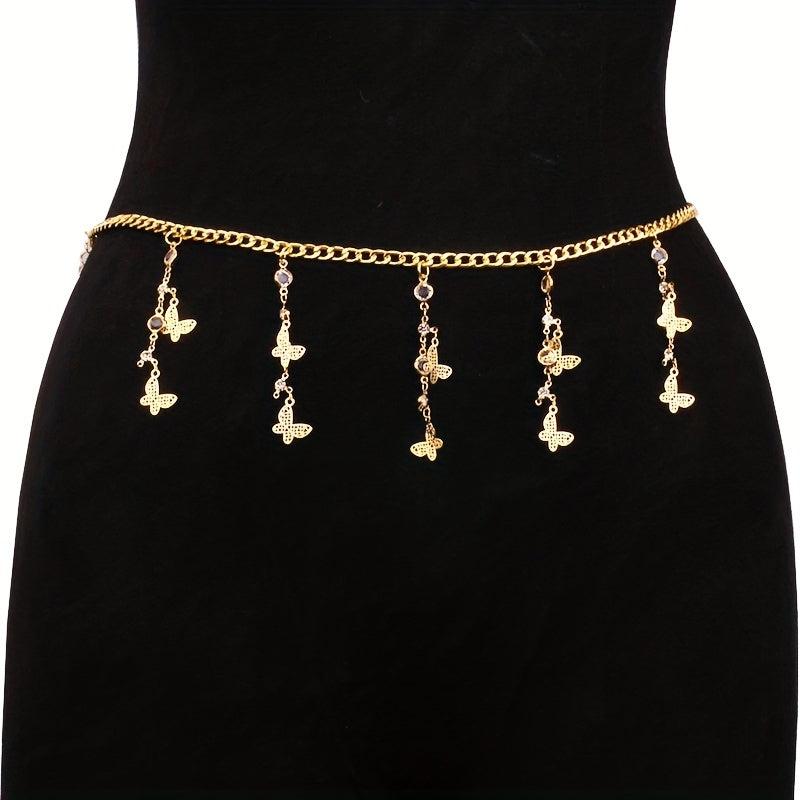 Butterfly Tassel Charm Chain Belt Waist Chain Jewelry