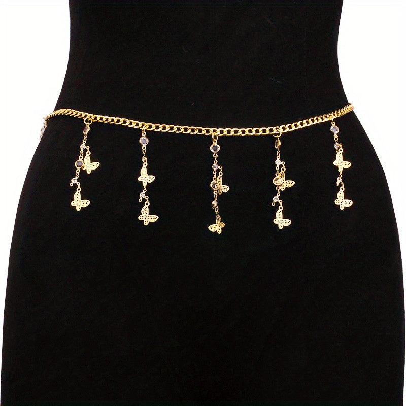 Butterfly Tassel Charm Chain Belt Waist Chain Jewelry