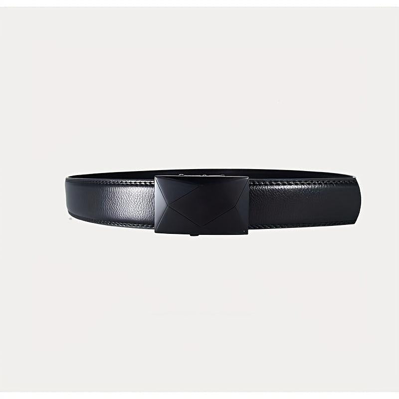 Men's Leather Belt Automatic Buckle Business Suit Waist Strap