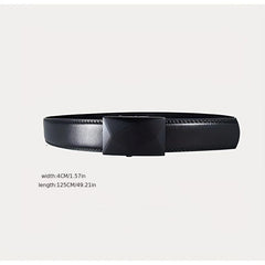 Men's Leather Belt Automatic Buckle Business Suit Waist Strap
