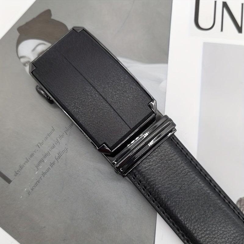 ZDC X12 Men's Leather Belt Automatic Buckle Casual Belt C Step Line 14 Pattern