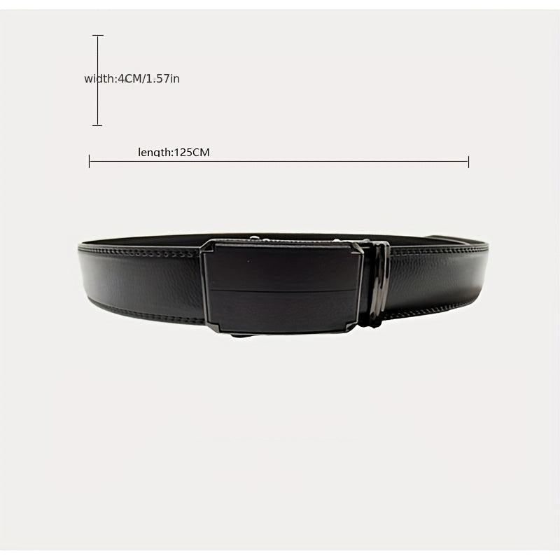 ZDC X12 Men's Leather Belt Automatic Buckle Casual Belt C Step Line 14 Pattern