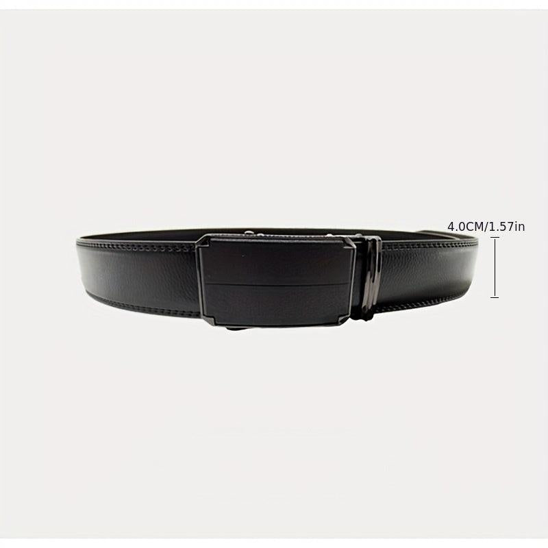 ZDC X12 Men's Leather Belt Automatic Buckle Casual Belt C Step Line 14 Pattern