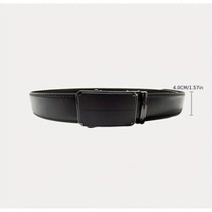 ZDC X12 Men's Leather Belt Automatic Buckle Casual Belt C Step Line 14 Pattern