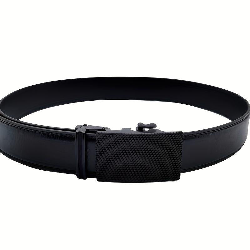Men's Leather Belt Automatic Buckle Business Suit Waist Strap
