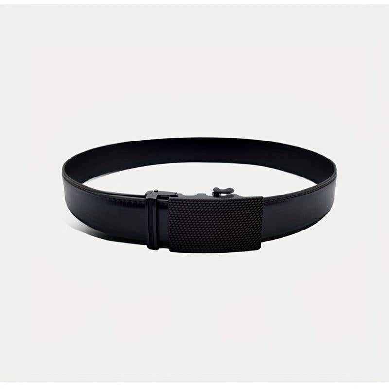 Men's Leather Belt Automatic Buckle Business Suit Waist Strap