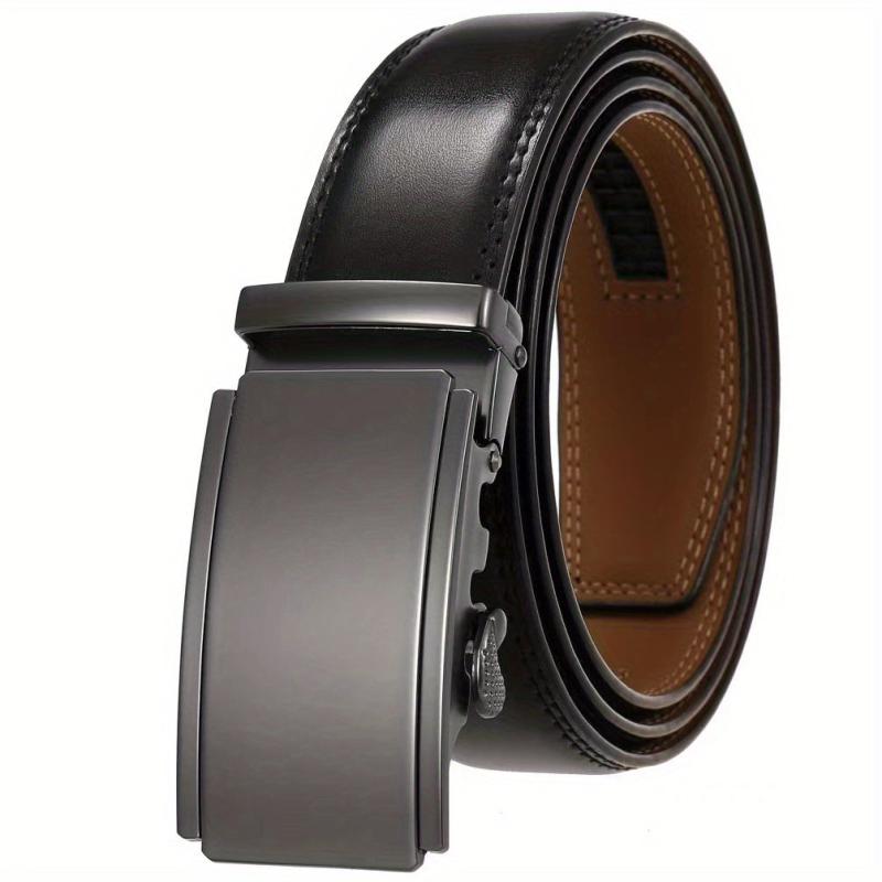 Ratchet Belts Men's Belt Leather Casual Jeans Micro Adjustable