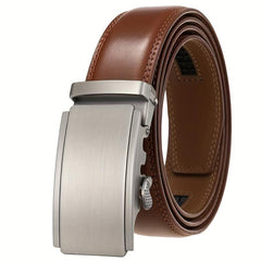 Ratchet Belts Men's Belt Leather Casual Jeans Micro Adjustable