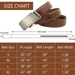Ratchet Belts Men's Belt Leather Casual Jeans Micro Adjustable