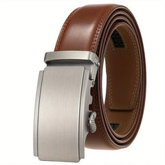 Ratchet Belts Men's Belt Leather Casual Jeans Micro Adjustable