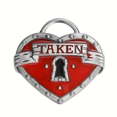 Heart Lock Keyhole TAKEN Metal Belt Buckle Couple Chars Western Cowboy Accessory