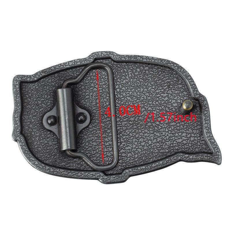 Alloy Flag Cross Letter Belt Buckle Western Cowboy Novelty Buckle