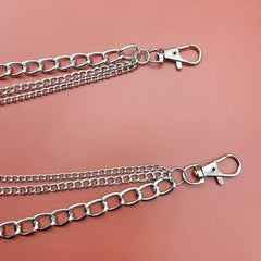 Key Lock Three Layer Waist Chain Hip Hop Rock Chain Punk Gothic Belt Chain