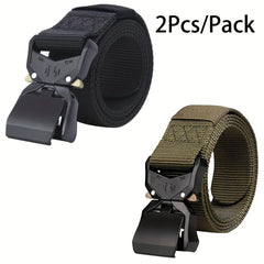 2pcs Nylon Tactical Belts Outdoor Belt For Men