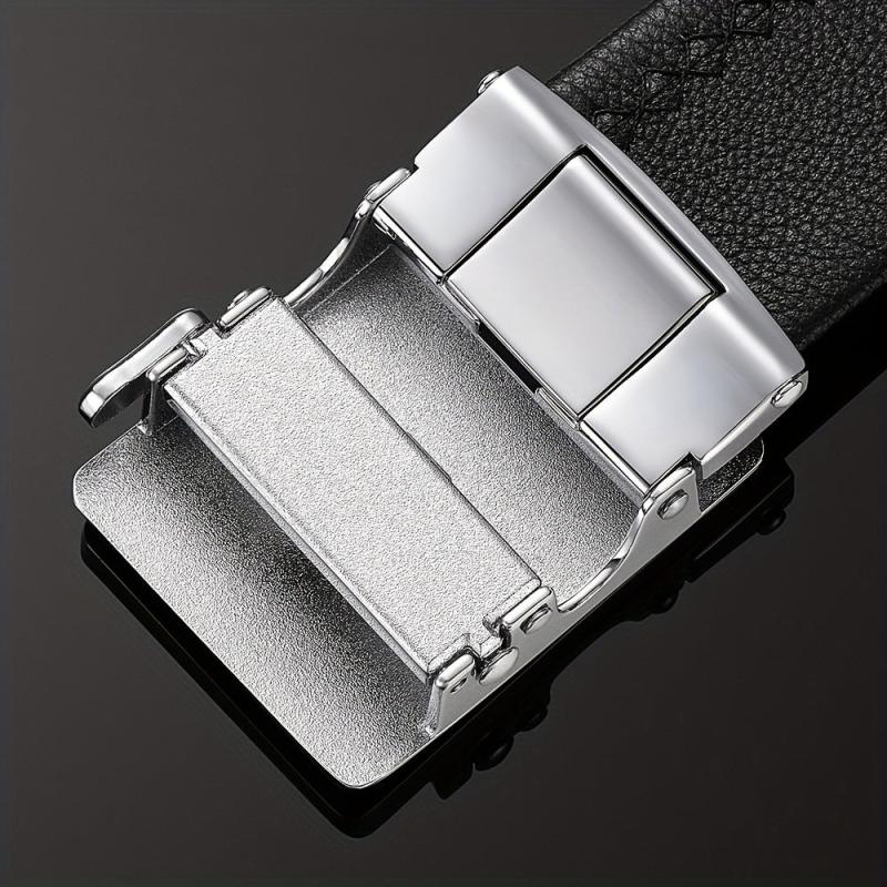 Men's Leather Automatic Buckle Business Belt