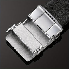 Men's Leather Automatic Buckle Business Belt
