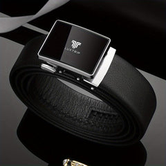 Men's Leather Automatic Buckle Business Belt