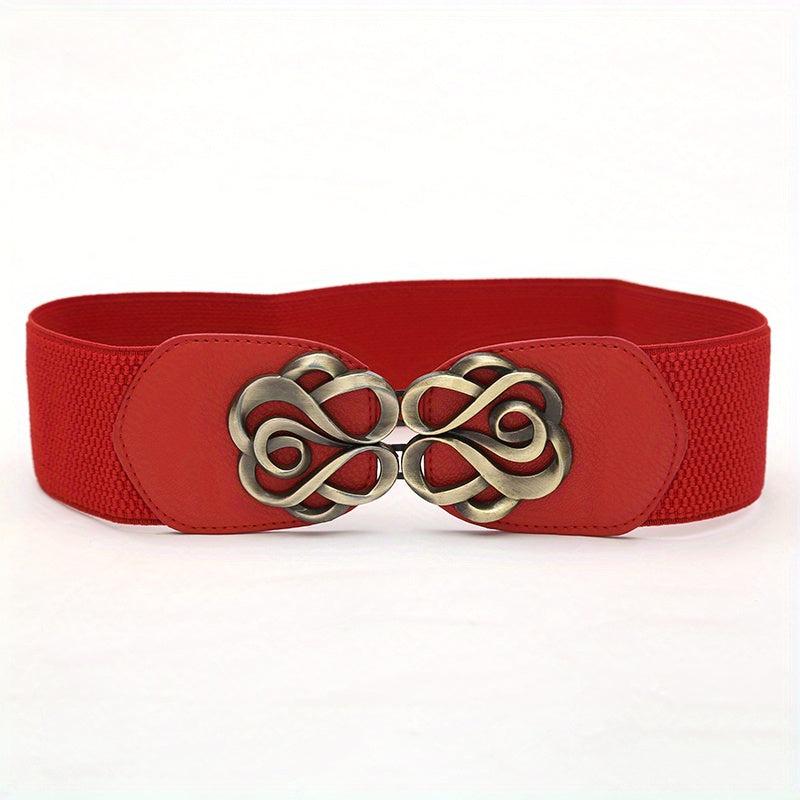 Men's Rose Pattern Buckle Belt for Outdoor Party Holiday Working
