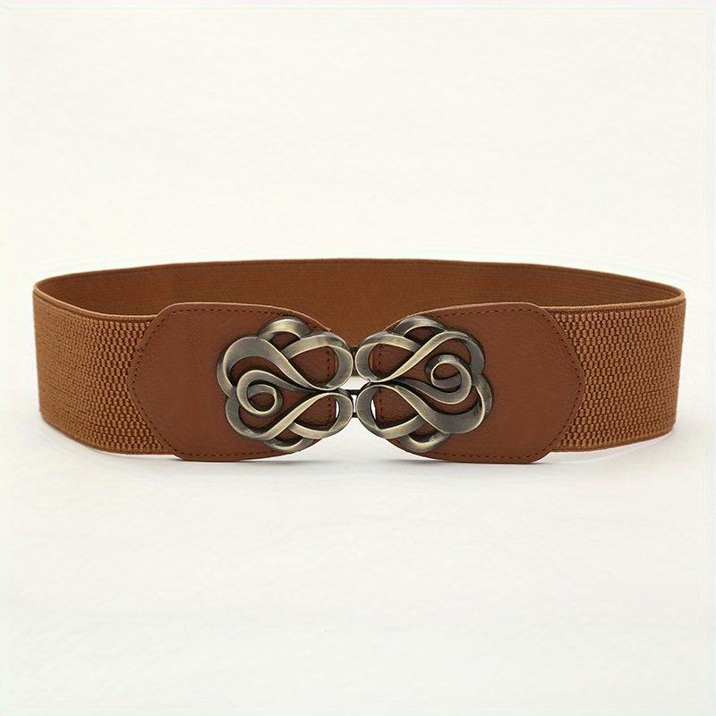 Men's Rose Pattern Buckle Belt for Outdoor Party Holiday Working