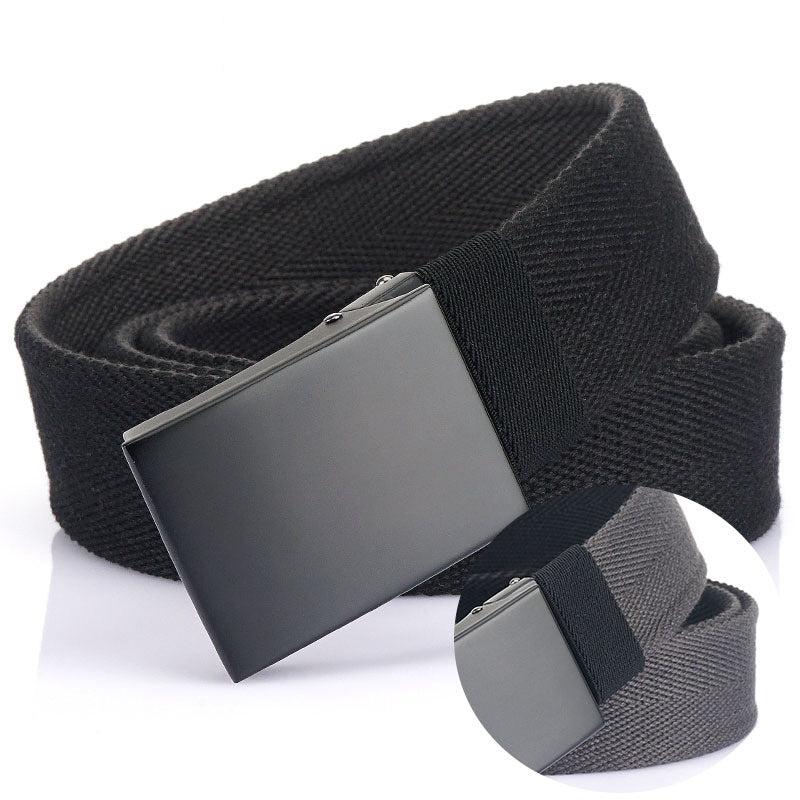 Double sided Canvas Belt Young Men's Buckle Belt